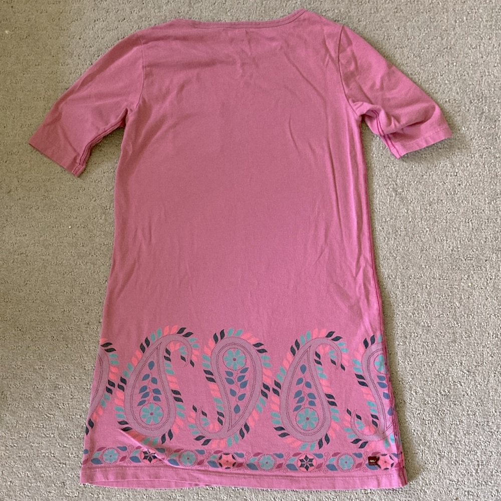 TEA Collection pink paisley-print shirt dress, girl's 12. - Picture 3 of 4